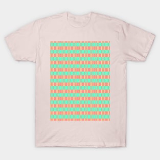 Basketwork Pattern Pastel Colors T-Shirt